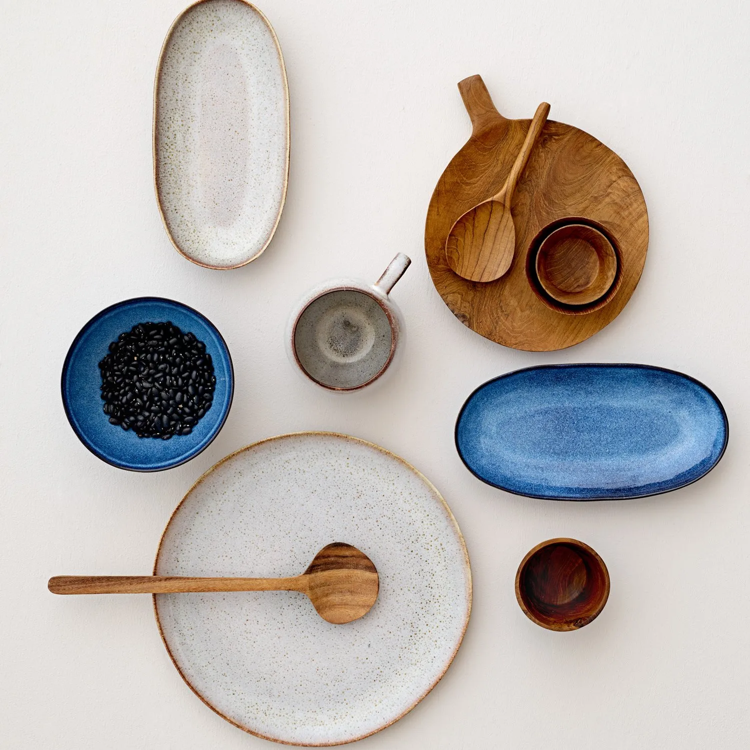 Sandrine 盘子 Ø 22 cm, 蓝色 Bloomingville