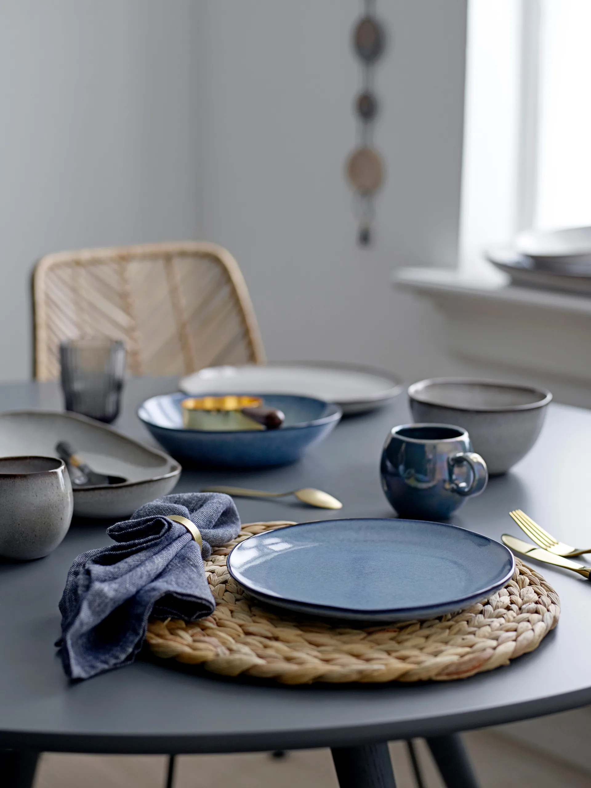 Sandrine Dinnerware 套装 12件, 蓝色 Bloomingville
