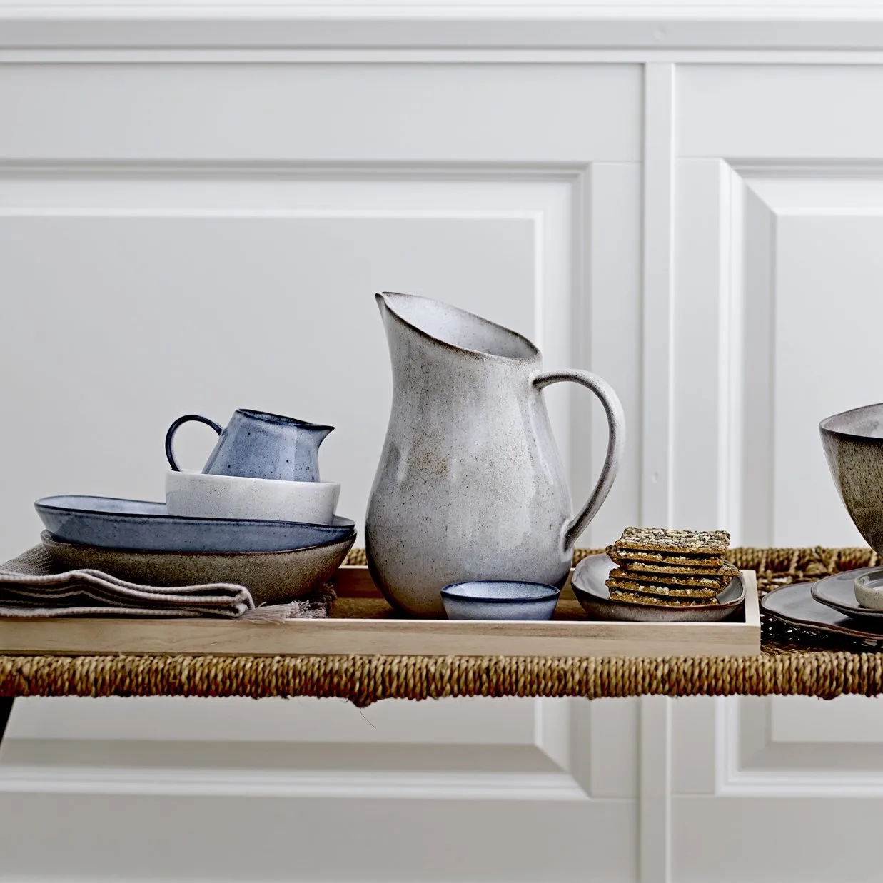 Sandrine 深盘, 蓝色 Bloomingville