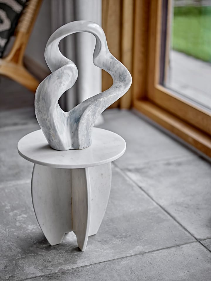 Sendai pedestal Ø30,5x31 cm, 白色 大理石色 Bloomingville