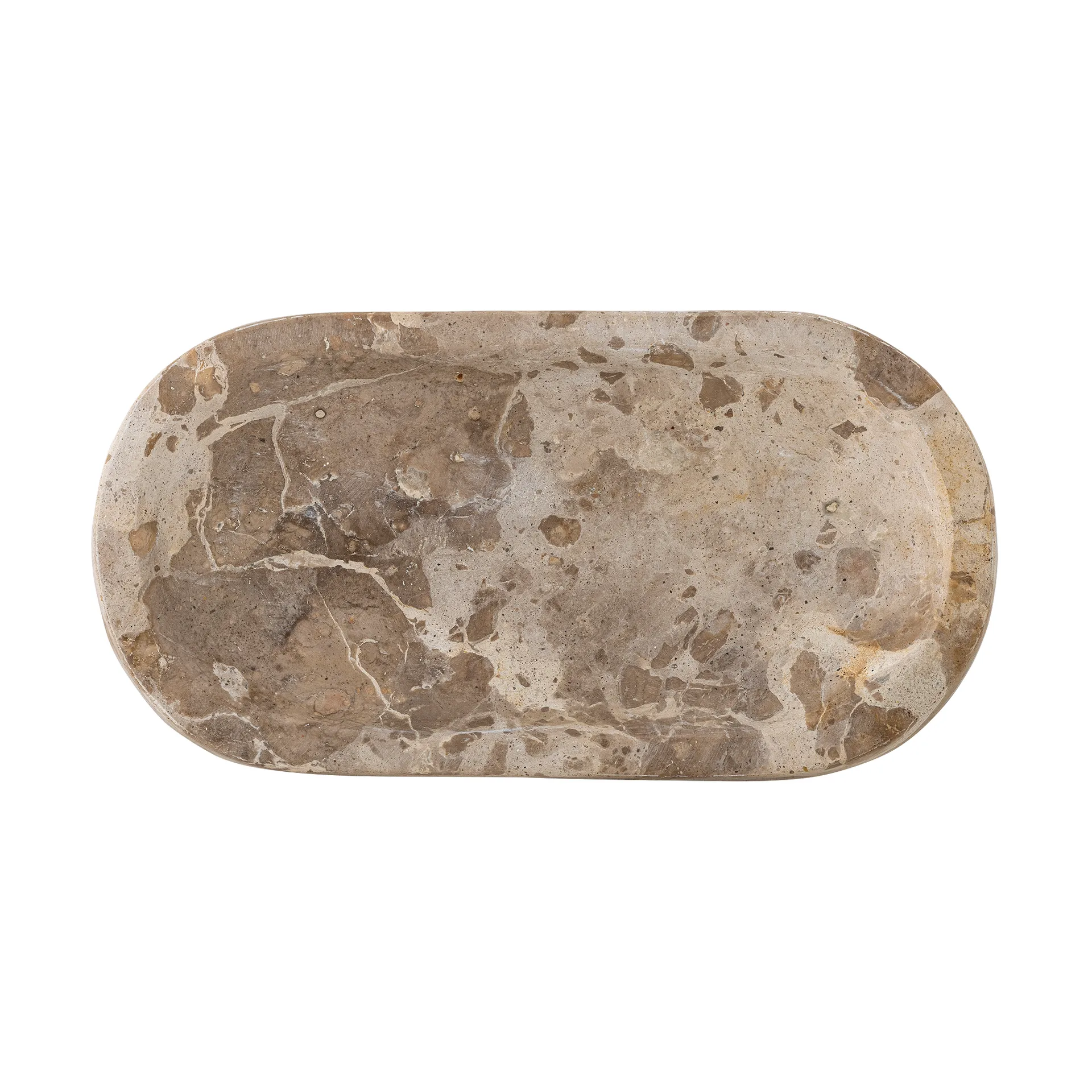 Shao大理石长方形托盘24.5x12.5厘米, 自然色 Bloomingville