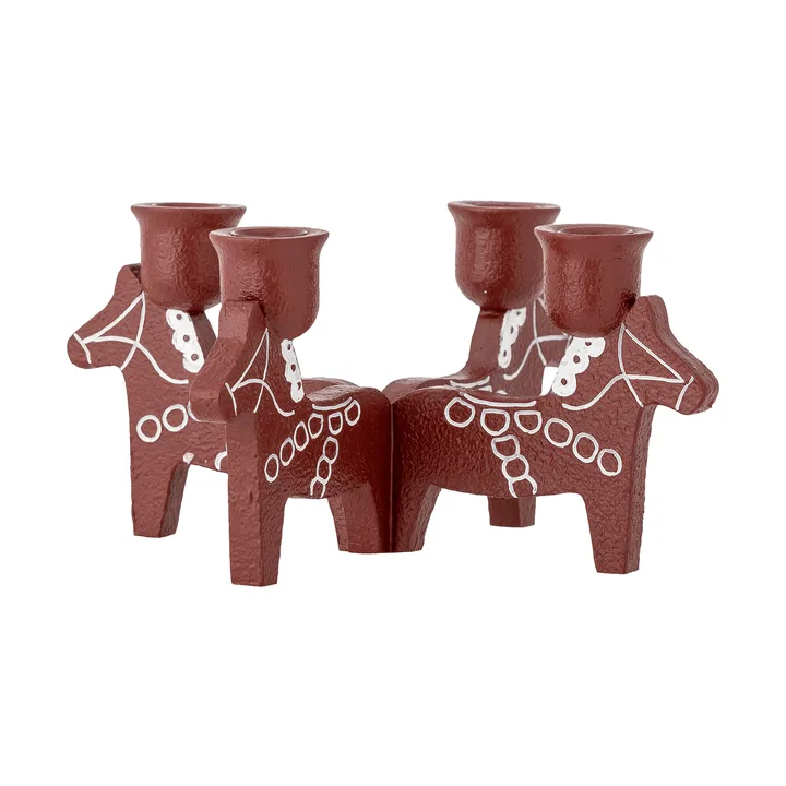 Siffer adventsljusstake - 红色，23cm - Bloomingville