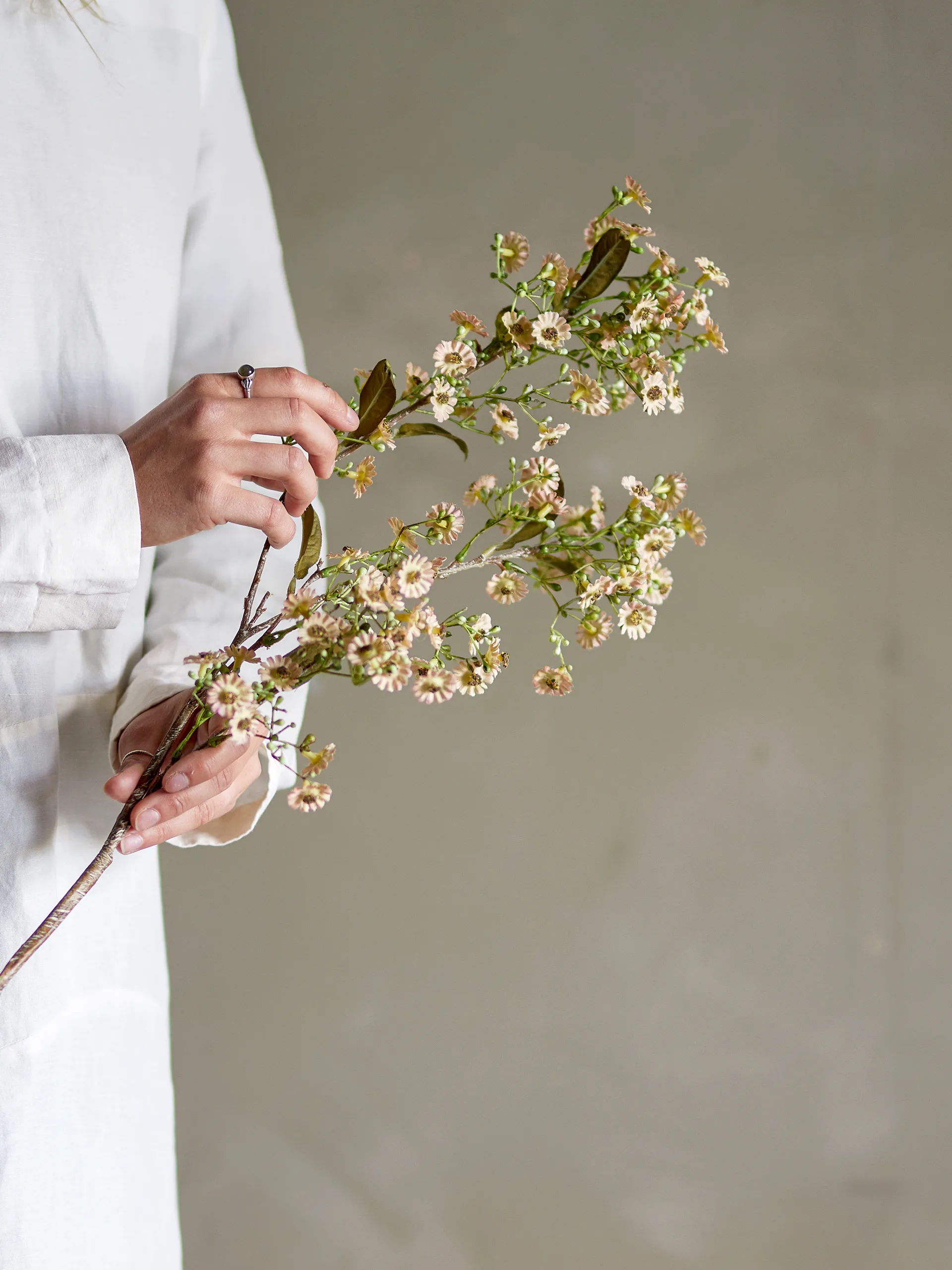 Stem 仿真蜡质花朵装饰摆件, 白色 Bloomingville