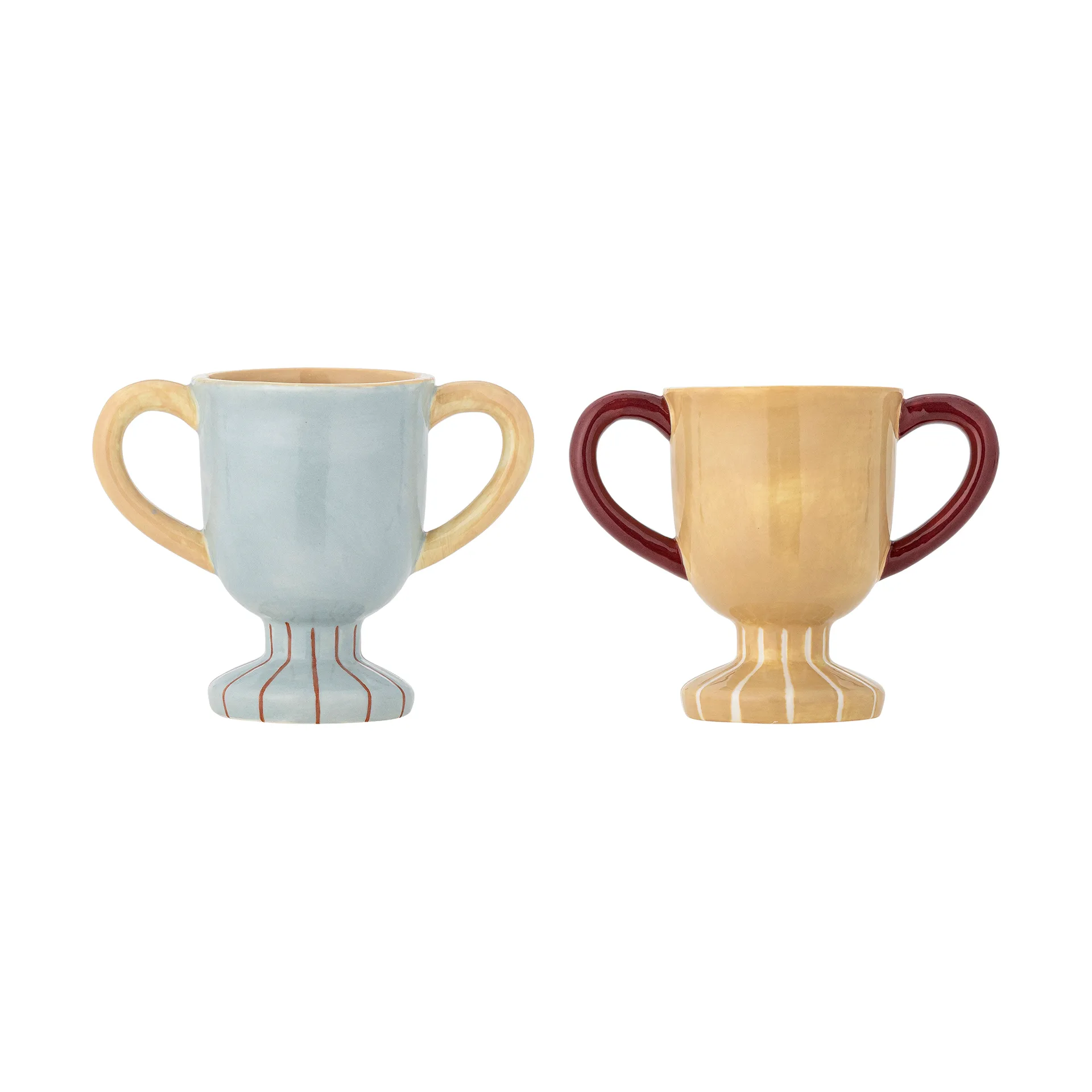Trophy奖杯造型茶杯咖啡杯2件装, 蓝色 Bloomingville