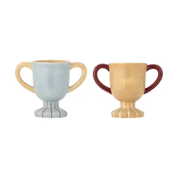 Trophy奖杯造型茶杯咖啡杯2件装 - 蓝色 - Bloomingville