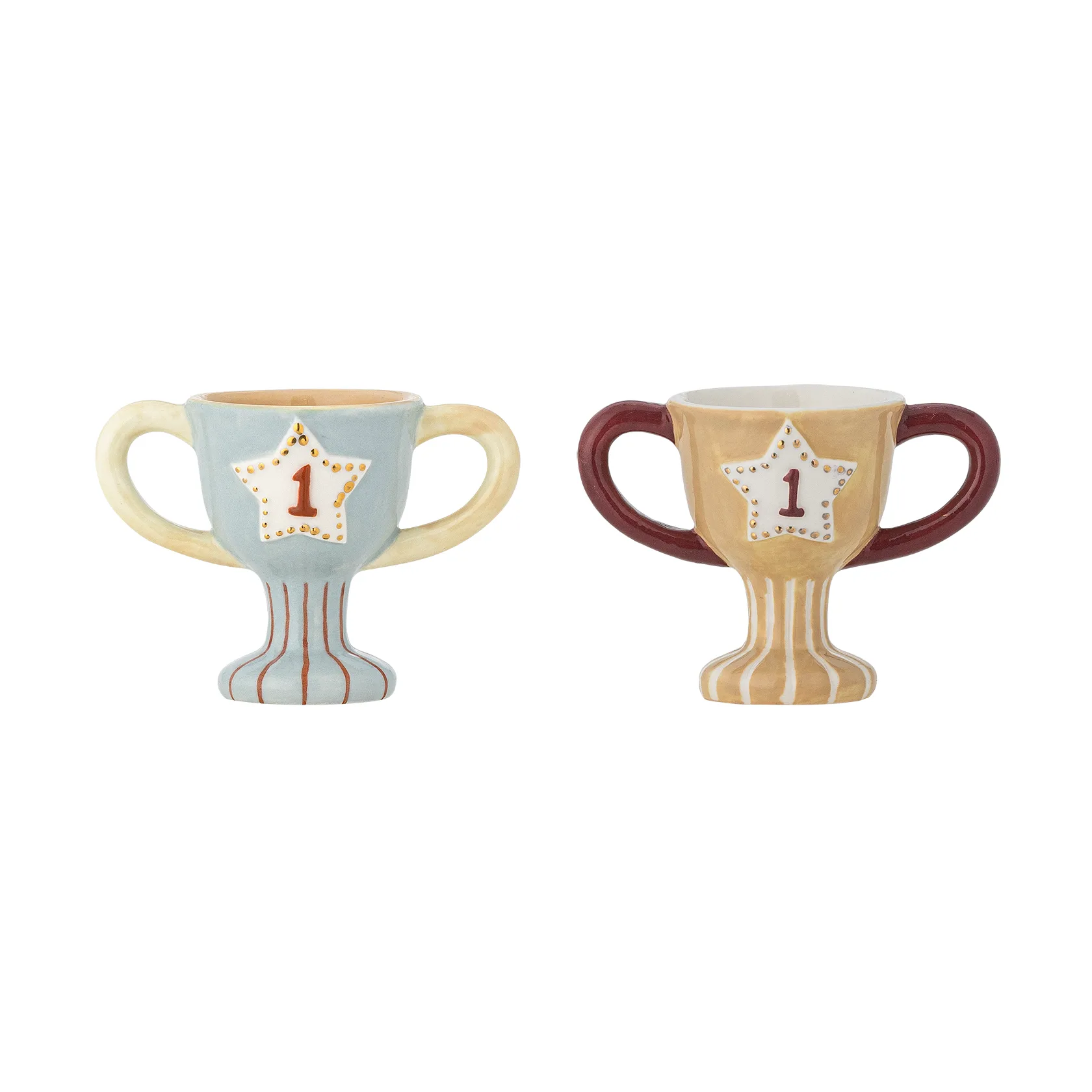 Trophy奖杯造型蛋杯2件装, 蓝色 Bloomingville