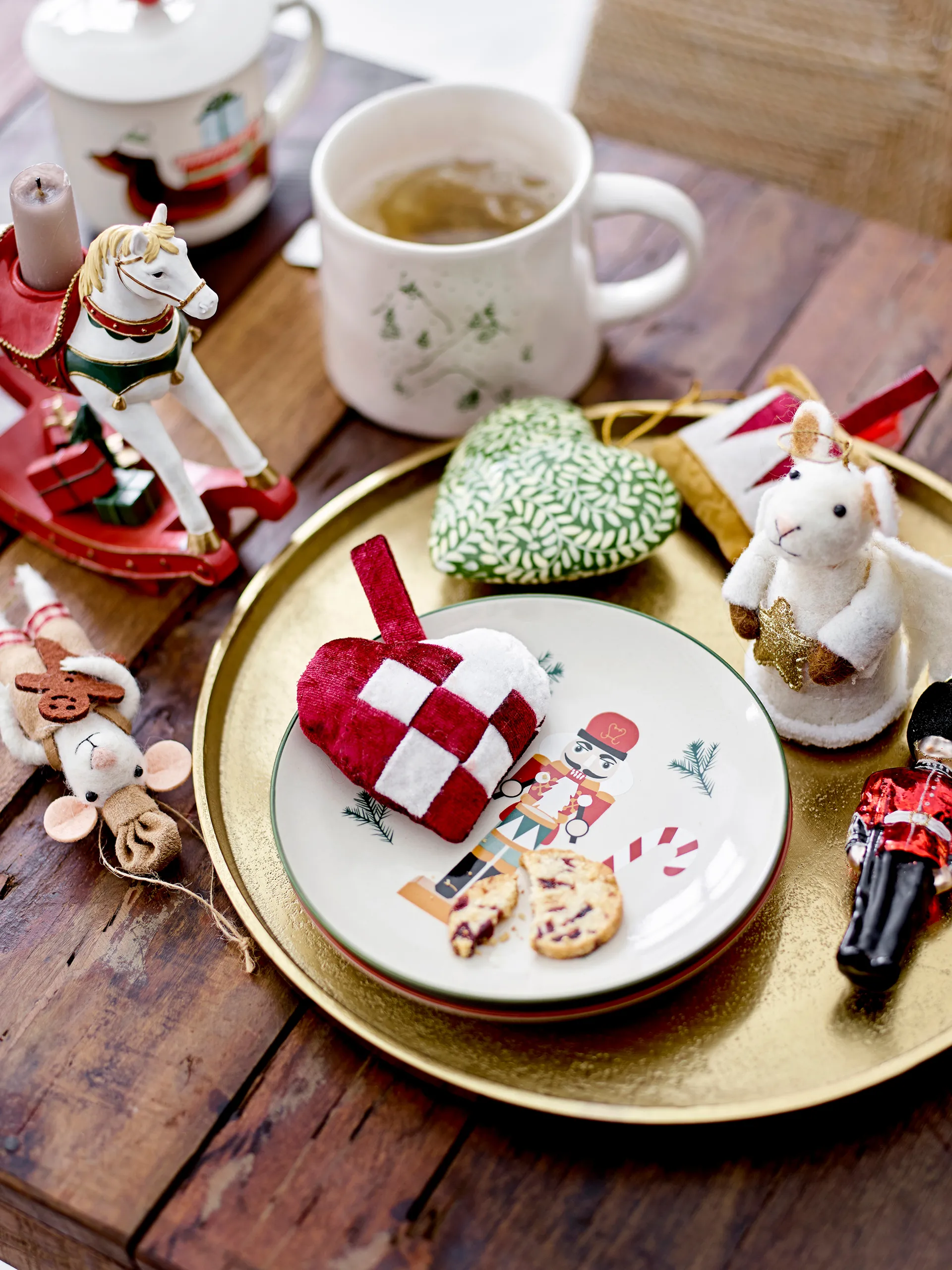 Velua hanging decorations 3件, Red Bloomingville