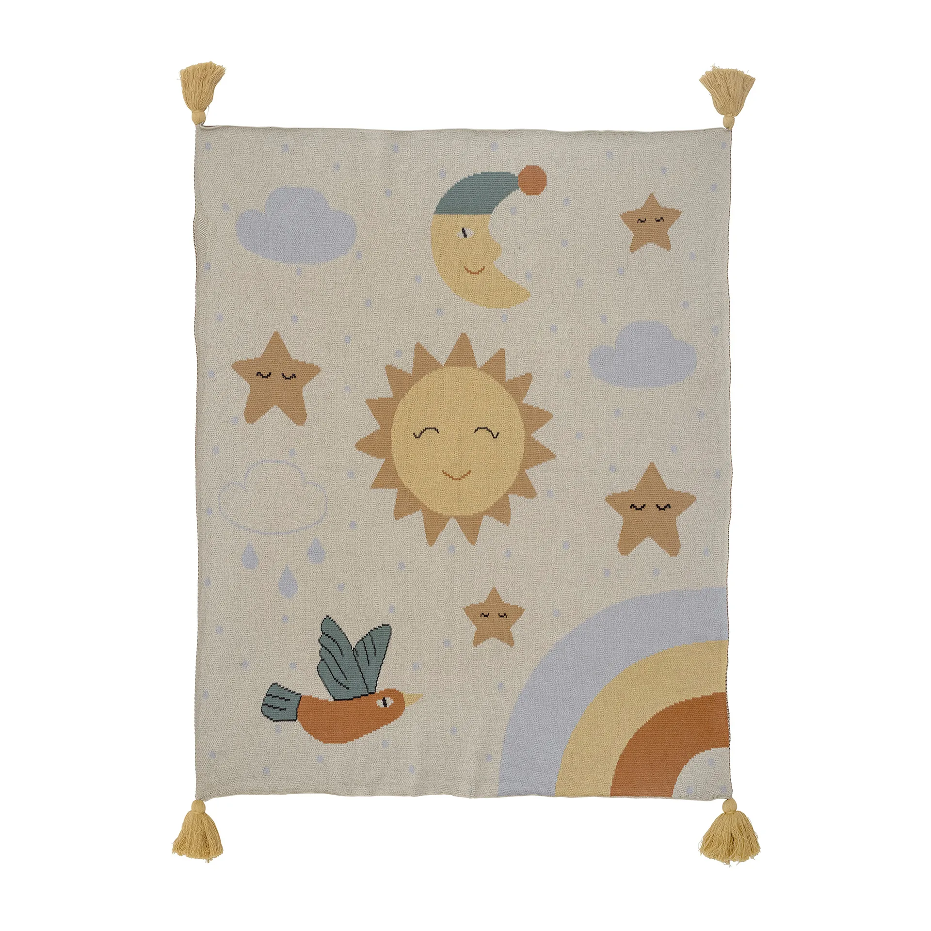 Vigge 毯子  80x100 cm, 黄色 Bloomingville