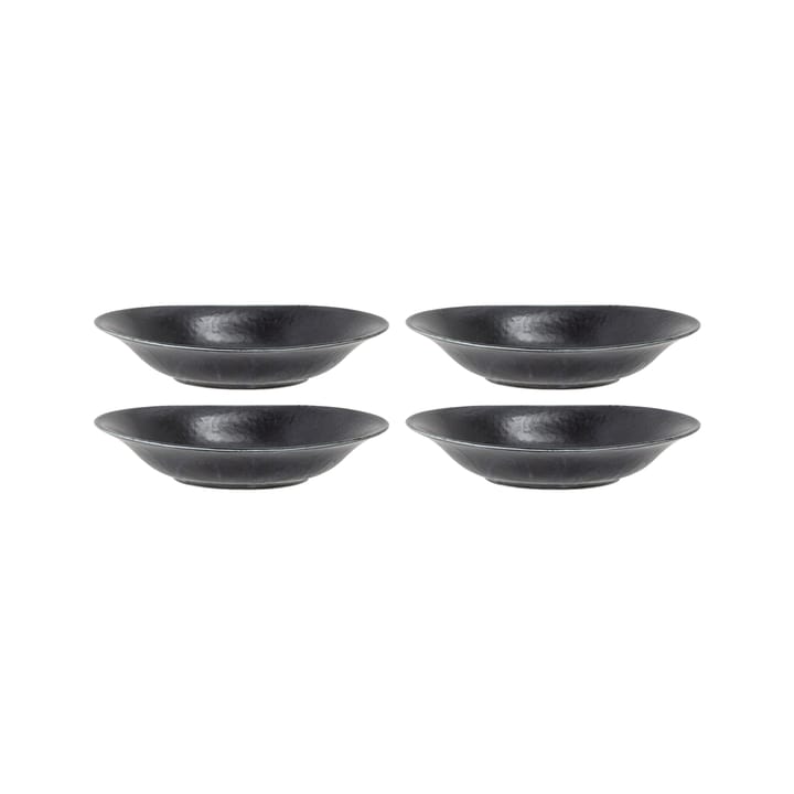 Yoko soup 碗  20.5x23 cm 四件套装 - 黑色 - Bloomingville