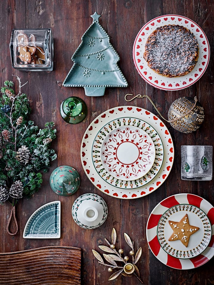 Yule 装饰 Christmas trees 2件, 米色-绿色 Bloomingville