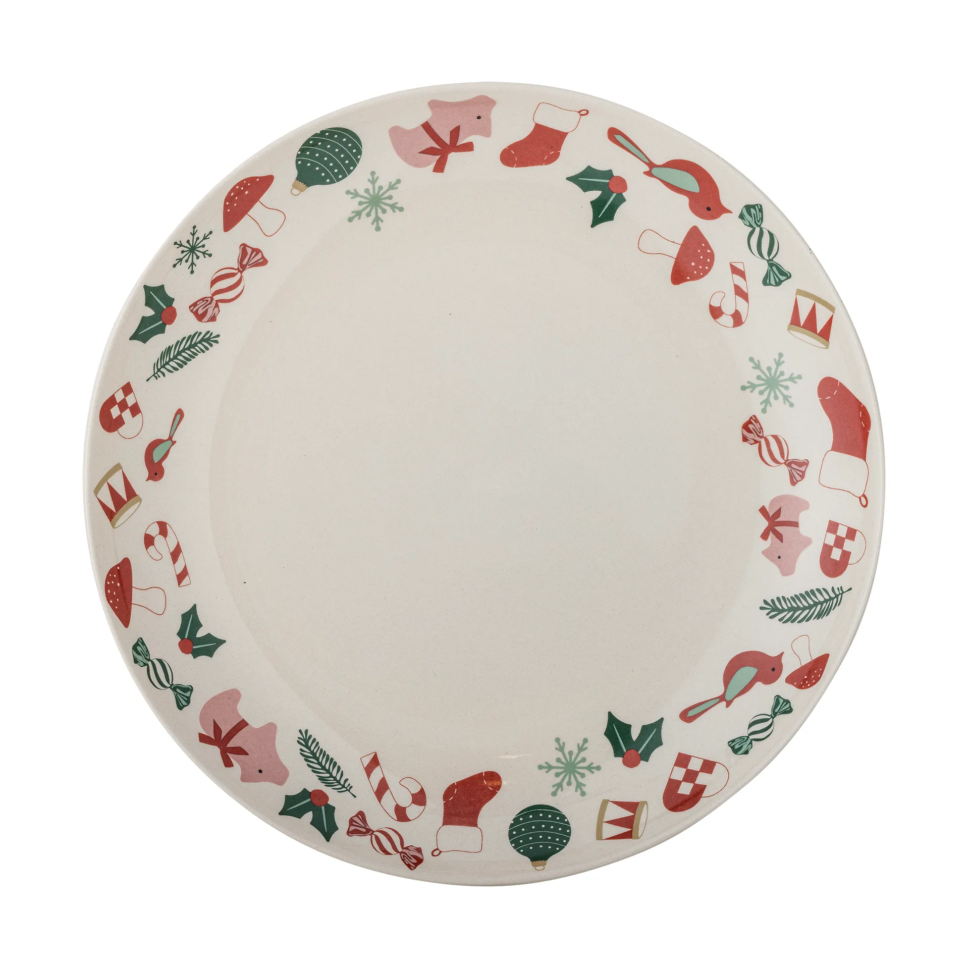Yule serving platter Ø28 cm, 原色/自然色 红色 Bloomingville