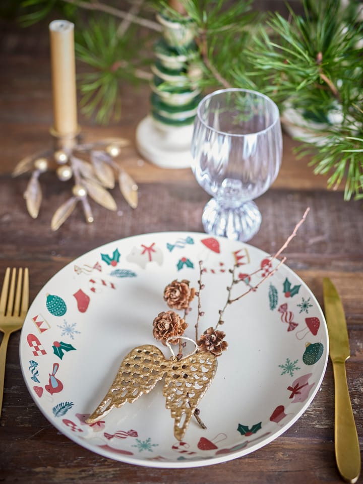 Yule serving platter Ø28 cm, 原色/自然��色 红色 Bloomingville