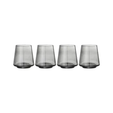 Yvette drink glass 33 cl 四件套装 - 灰色 - Bloomingville