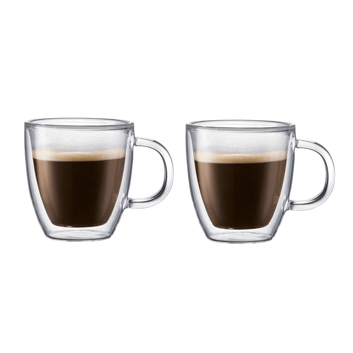 Bistro 带柄双层玻璃杯2只装 - 0.15l - Bodum