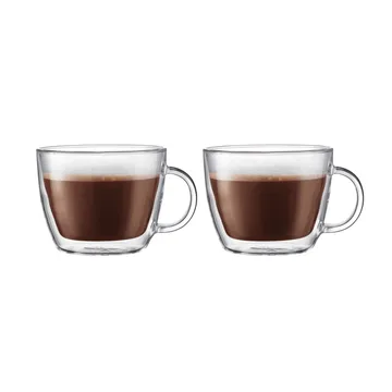 Bistro 双层带柄拿铁杯 450ml - 2件装 - Bodum