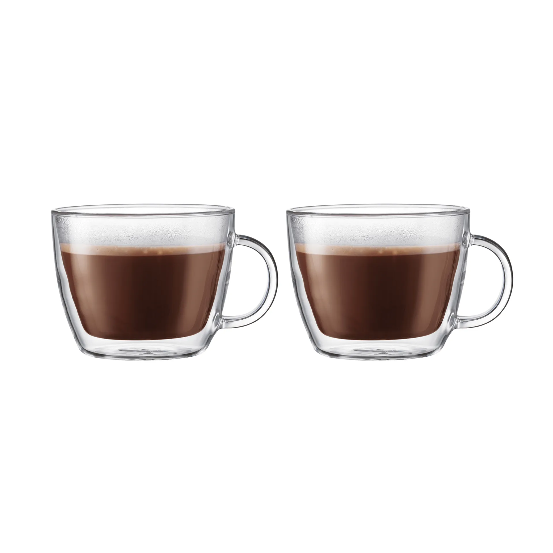Bistro double walled latte 杯子 with handle 45 cl, 2-pack Bodum