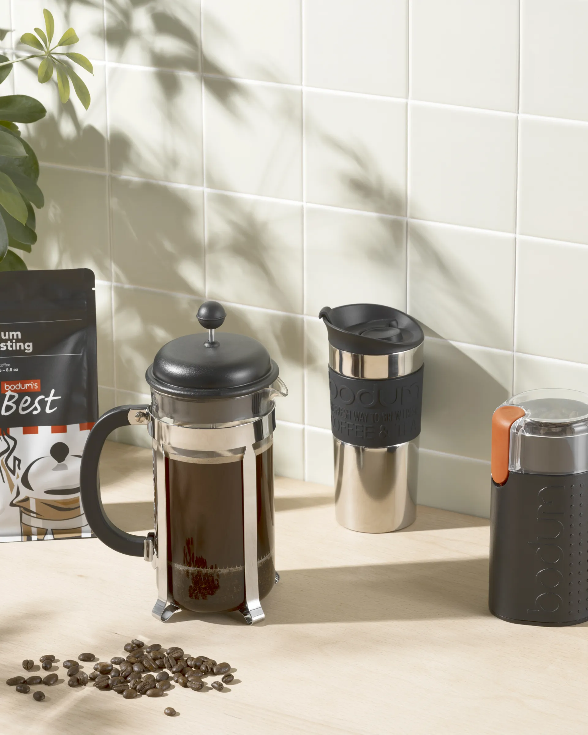 Bodum 旅行马克杯 350ml 不锈钢, 黑色 Bodum