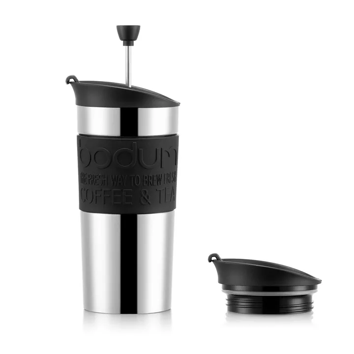 Bodum Travel press 铬色旅行法压马克杯 - 黑色 - Bodum