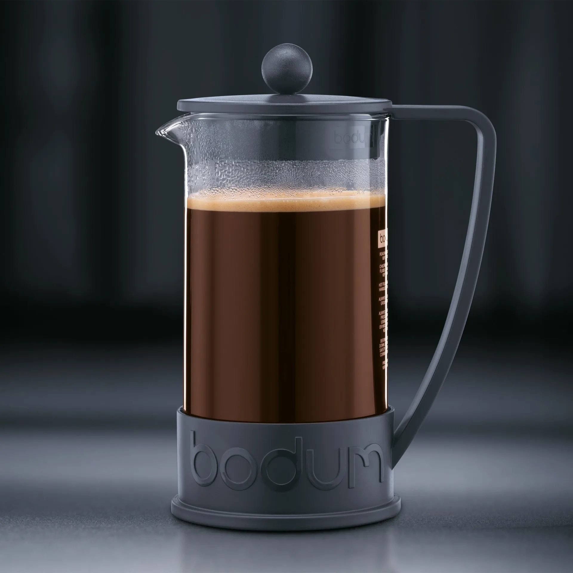 Brazil 法式压滤壶 黑色, 8杯装 Bodum