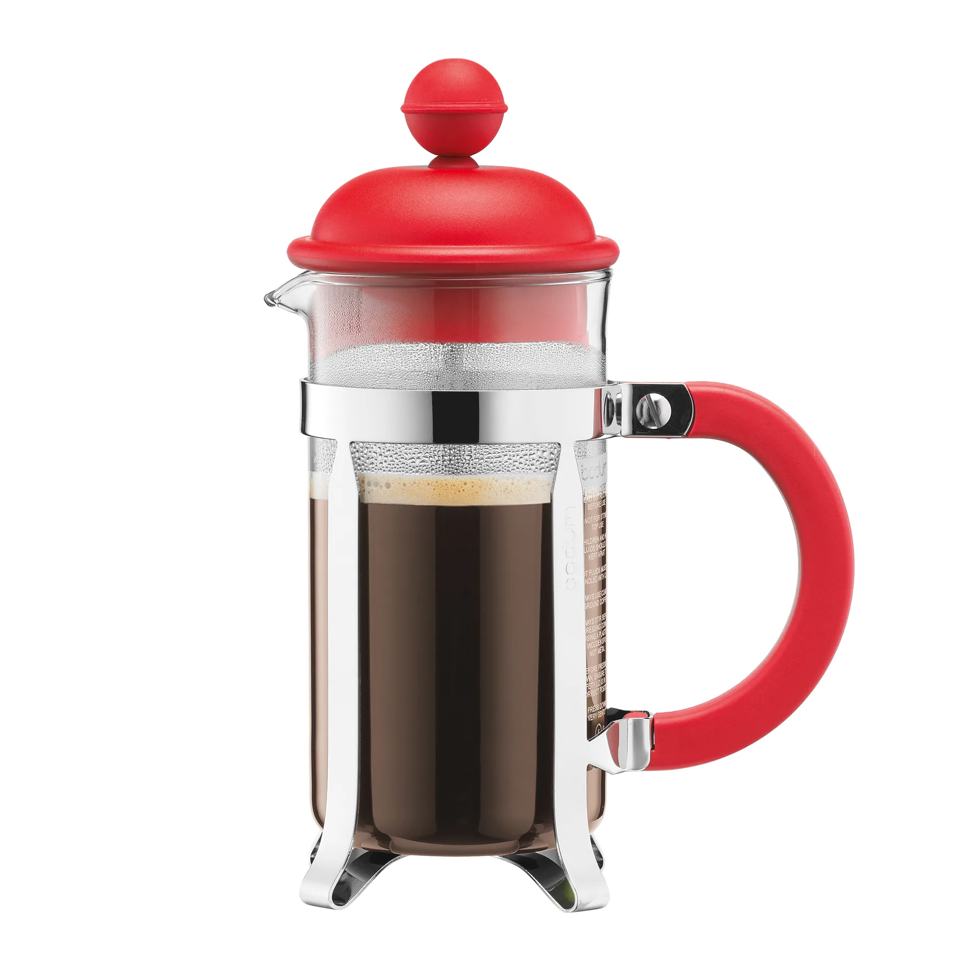 Caffettiera红色法式压滤咖啡壶, 3杯装 Bodum