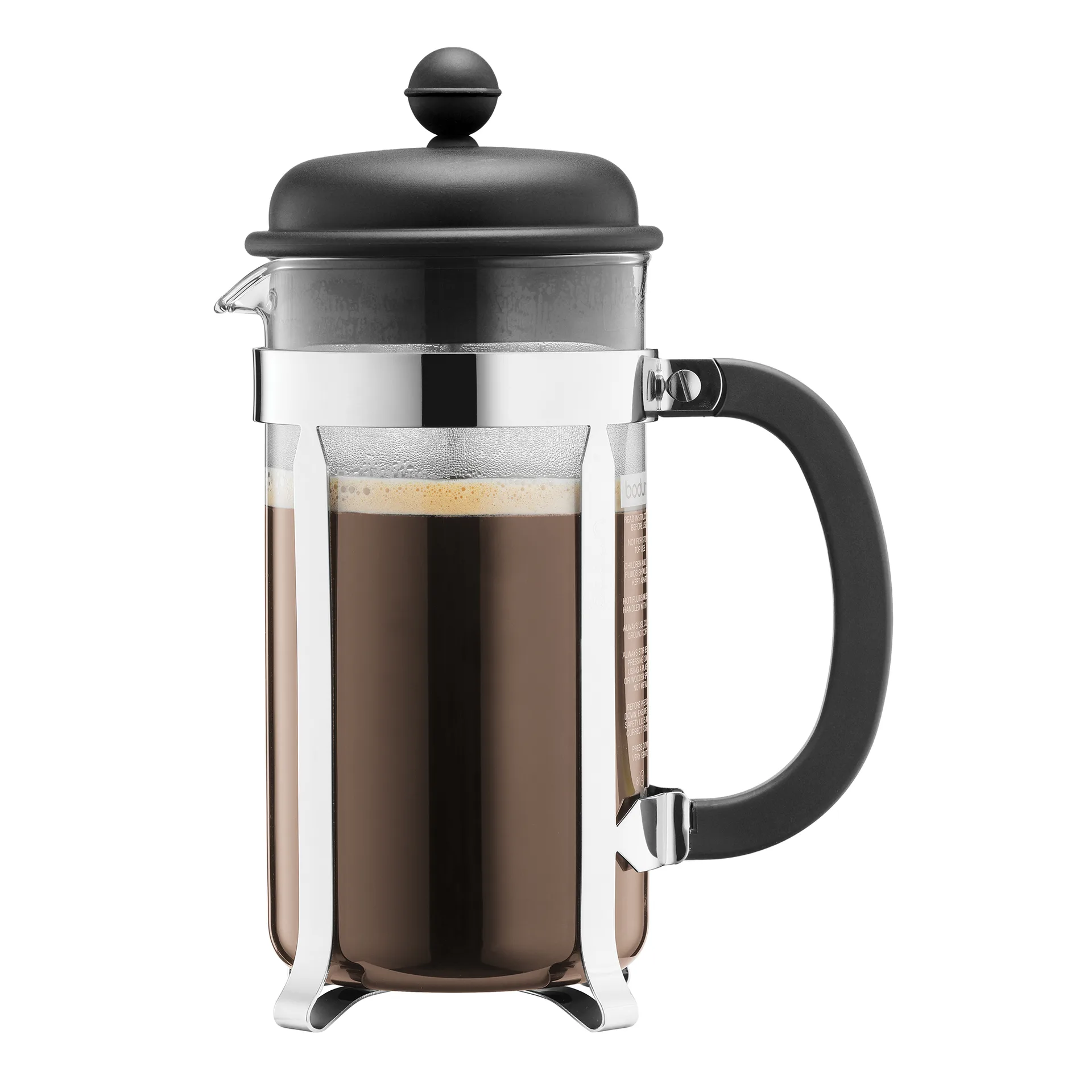 Caffettiera黑色法式压滤咖啡壶, 8杯 Bodum