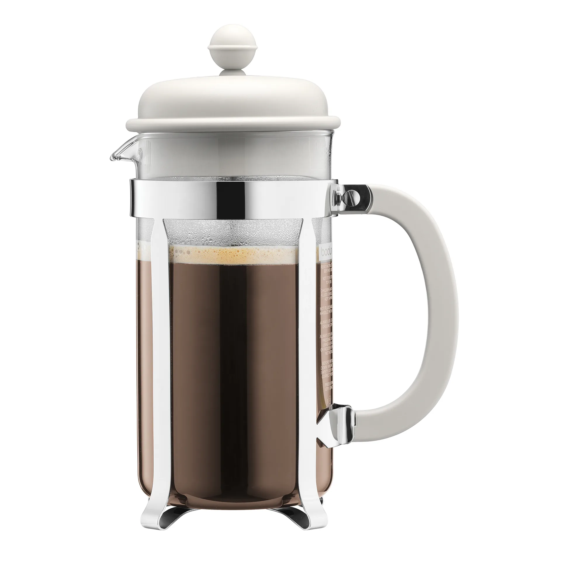 Caffettiera白色法式压滤壶, 8杯装 Bodum