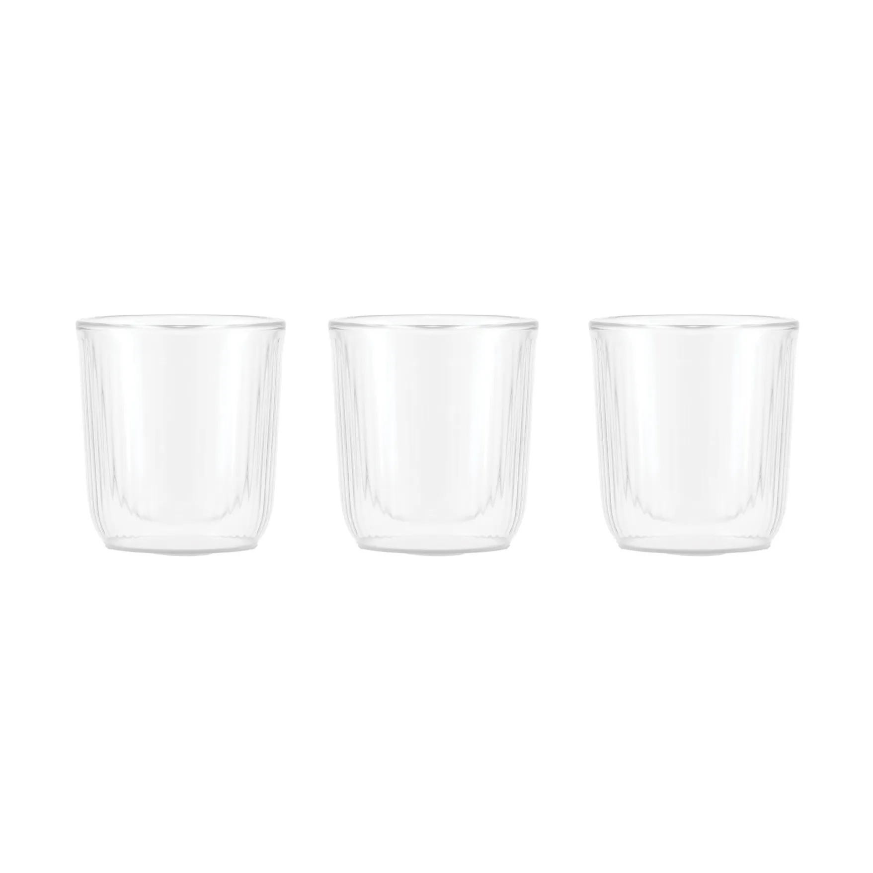 Douro 双层清酒杯 60ml 3包装, 透明_竹色 Bodum