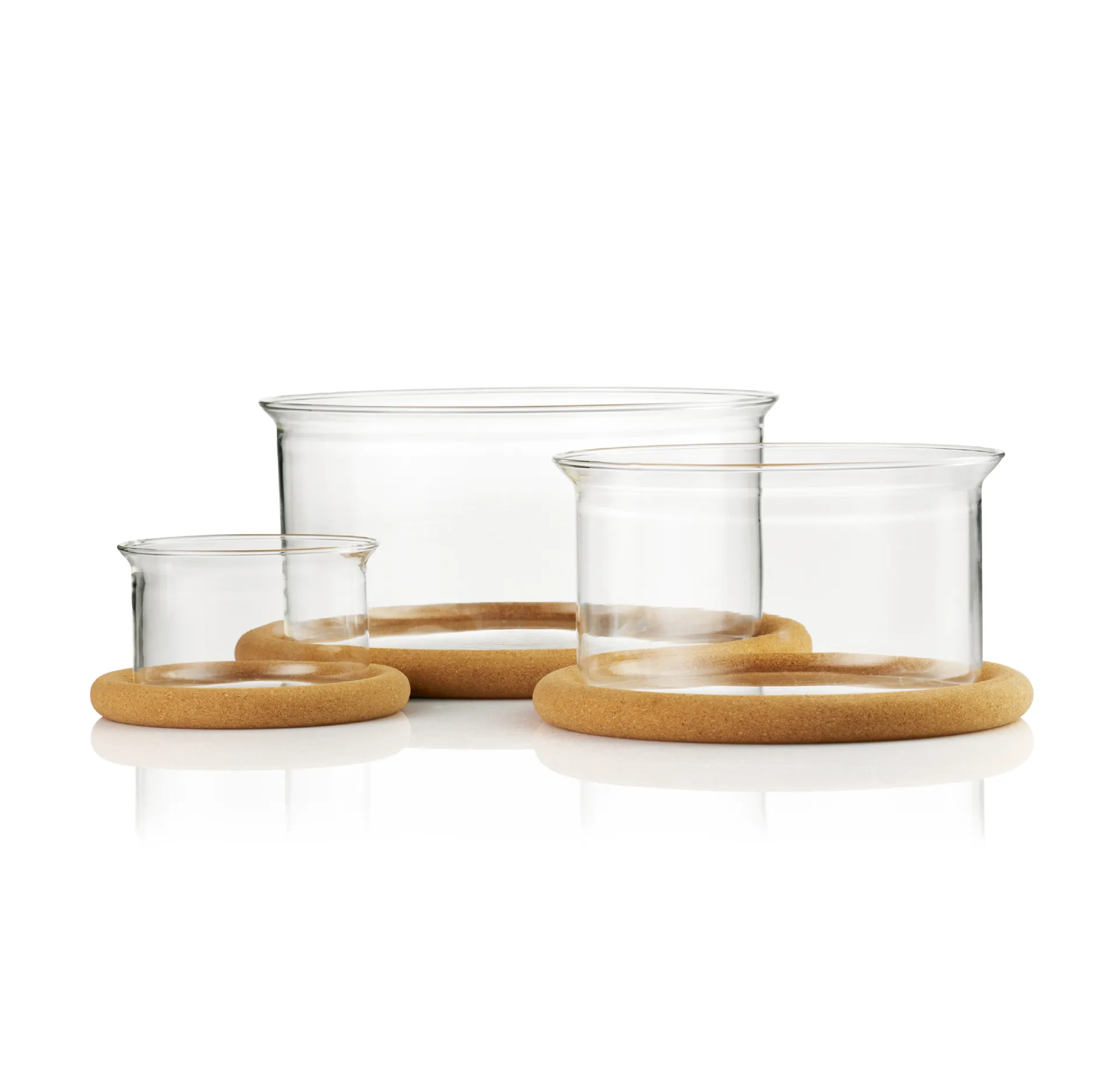 Hot Pot 碗  set with cork lid 三件套装, Glas Bodum