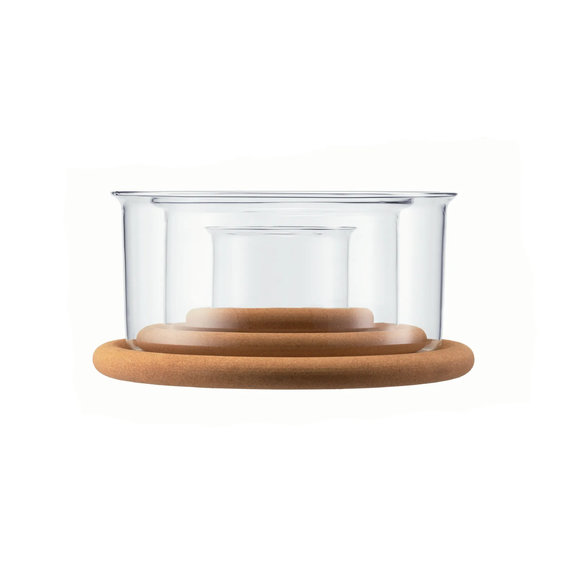Hot Pot 碗  set with cork lid 三件套装, Glas Bodum