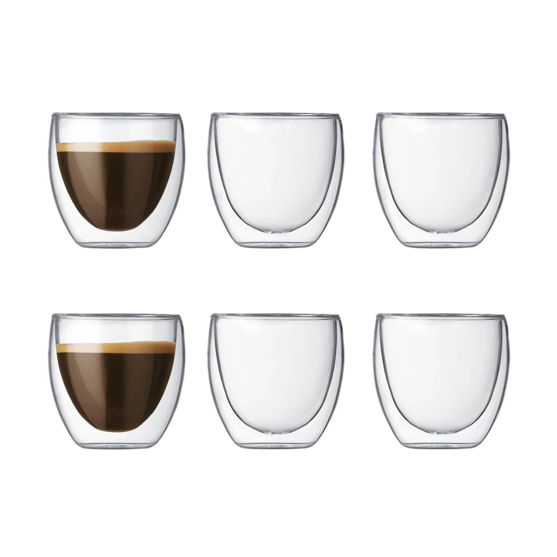 Pavina双层玻璃杯 6件套, 0.08l Bodum