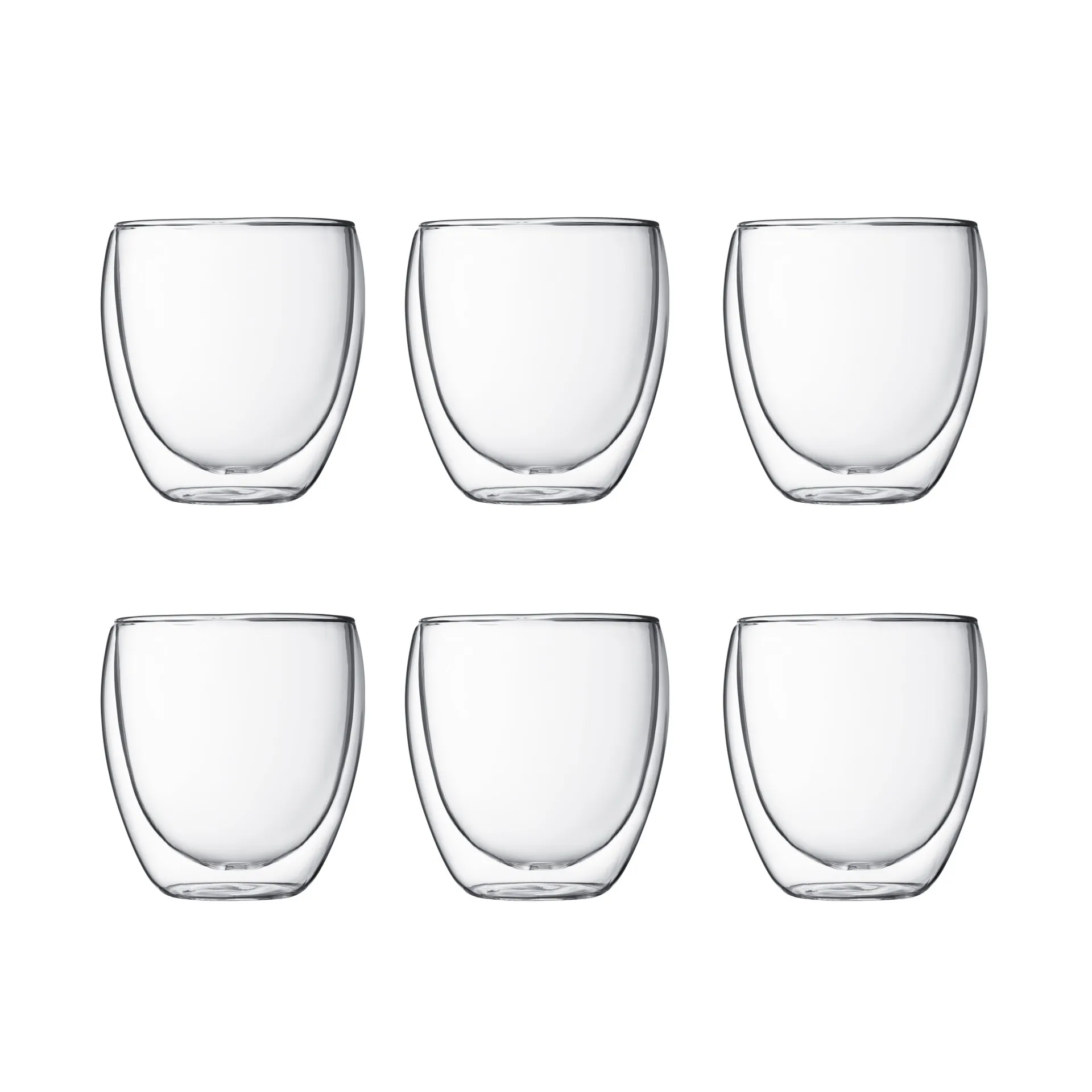 Pavina双层玻璃杯 6件套, 0.25升 Bodum