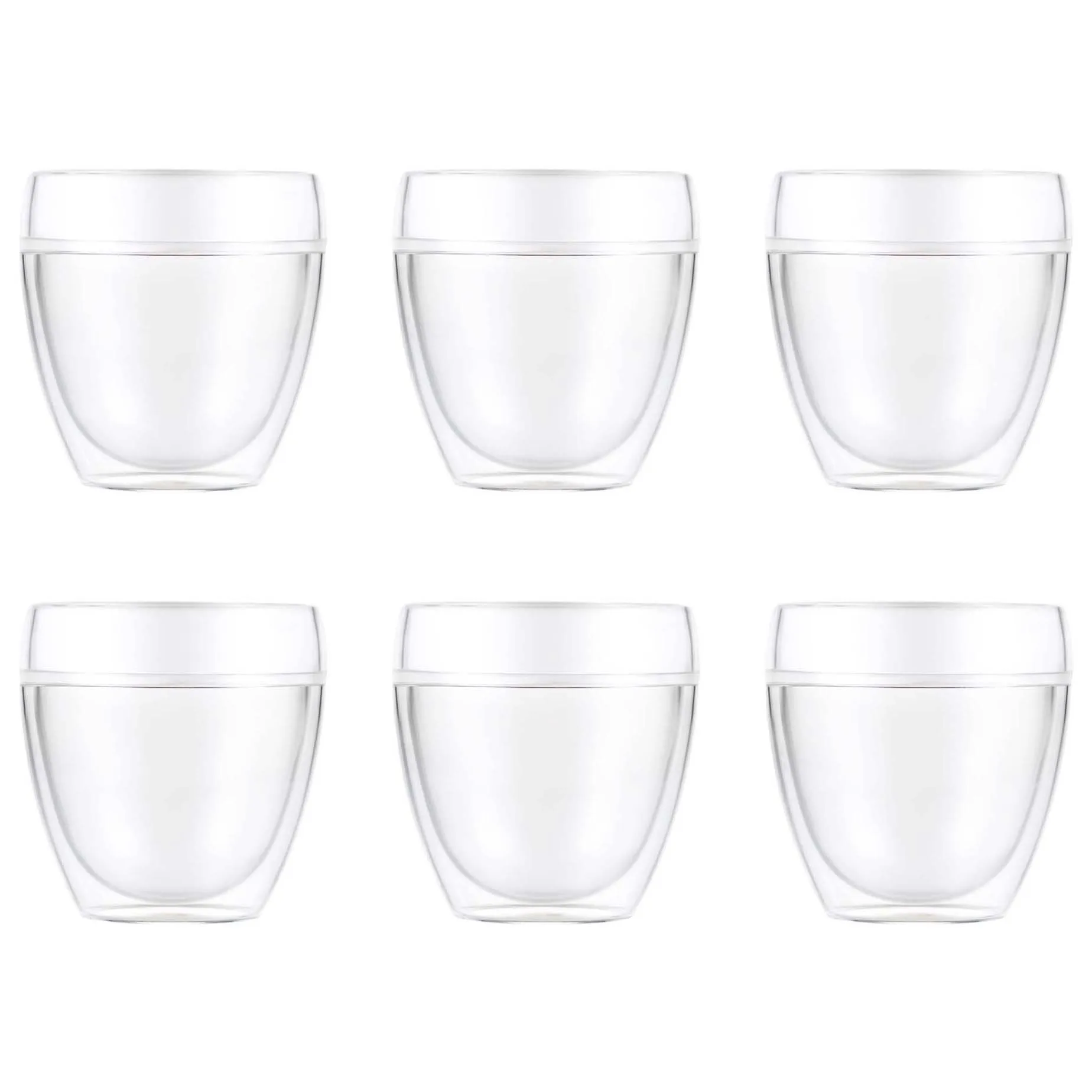 Pavina户外双层塑料杯6件套, 250ml Bodum