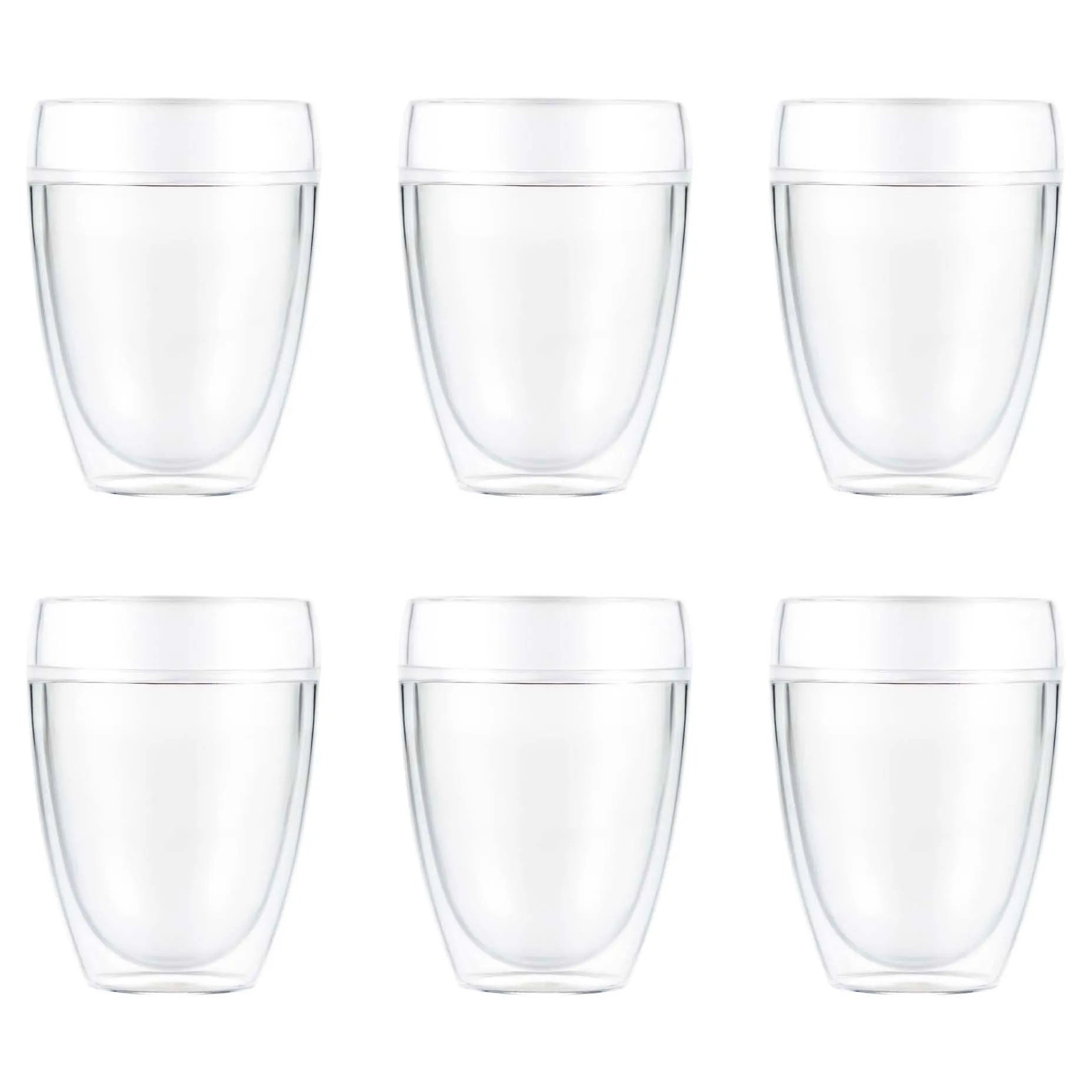 Pavina户外双层塑料杯6件套, 350ml Bodum