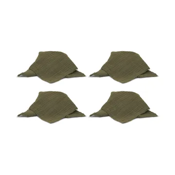 Astrid 餐巾布 40x40 cm 四件套装 - 绿色 - Boel & Jan