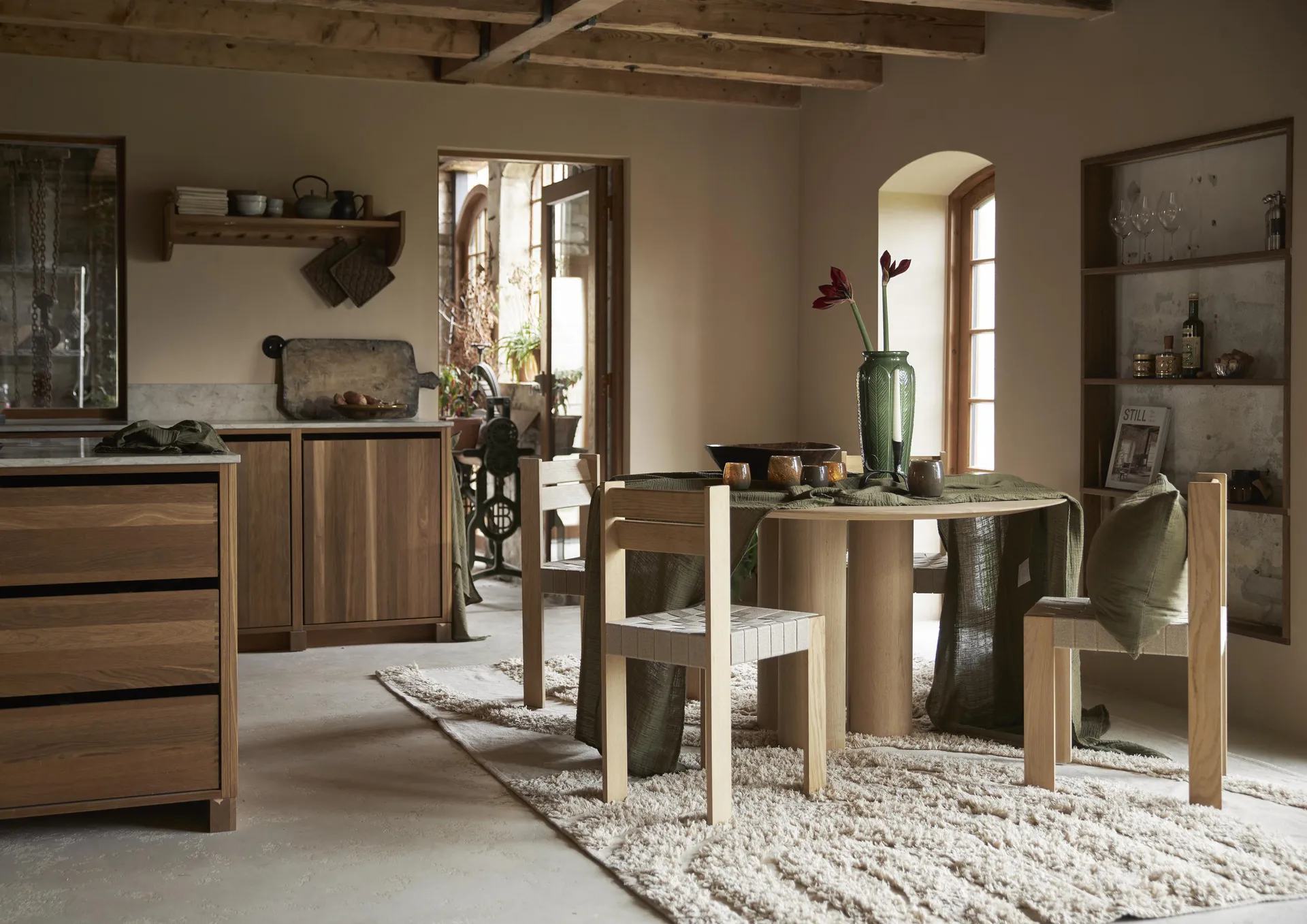 Astrid 餐巾布 40x40 cm 四件套装, 绿色 Boel & Jan