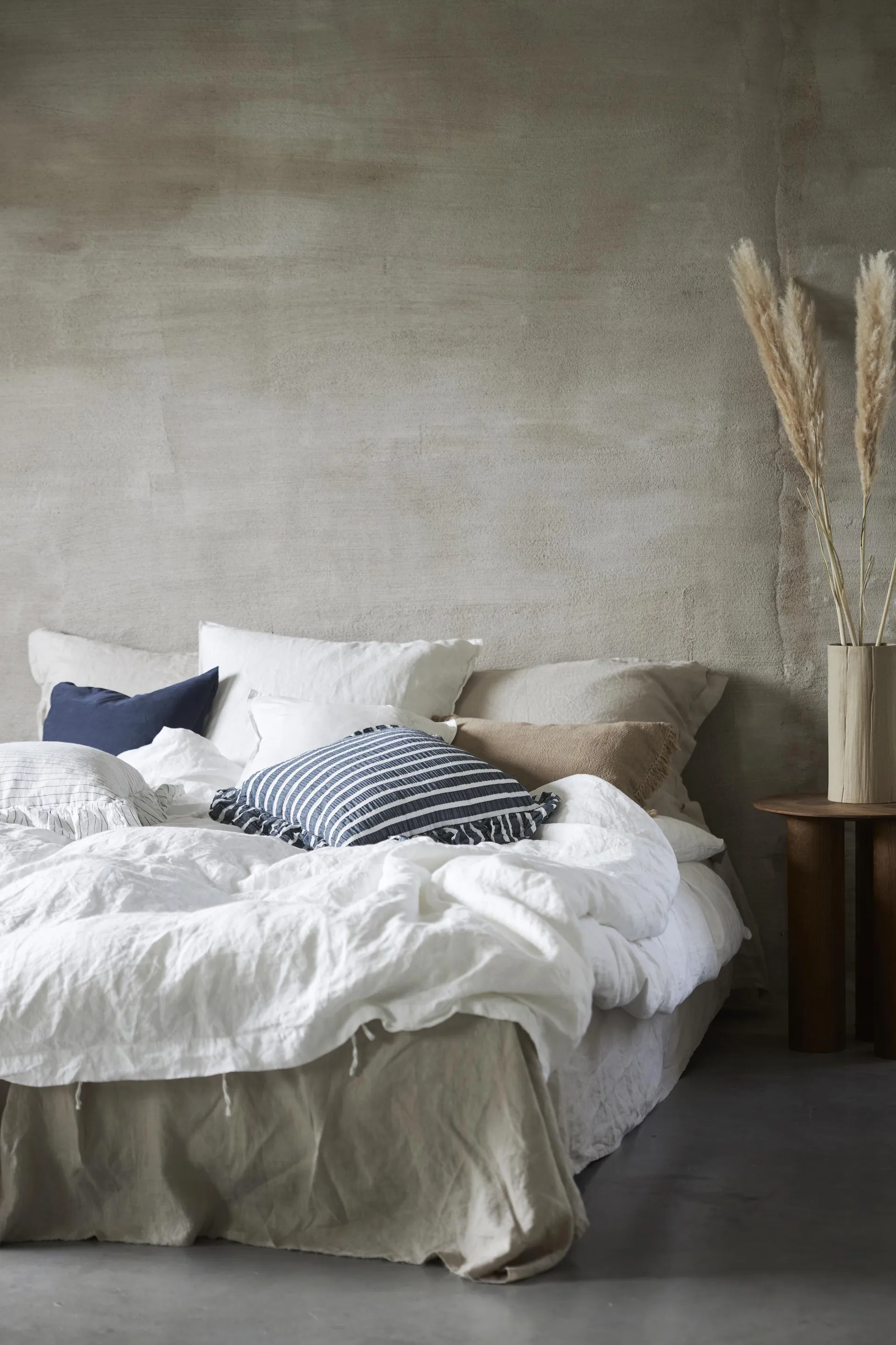 Hanna 靠枕套 45x45 cm, 蓝色 Boel & Jan