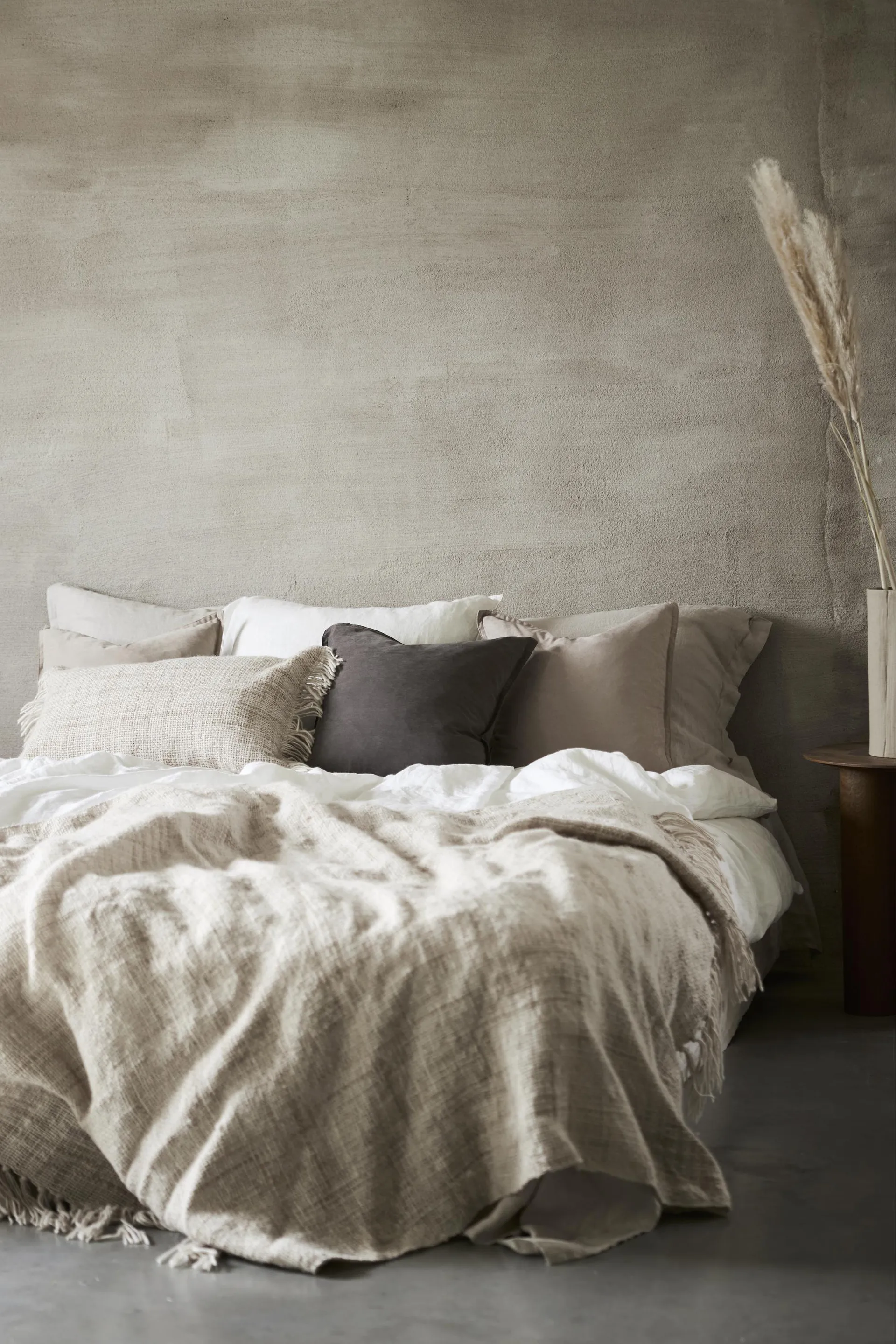 Hanna 靠枕套 45x45 cm, 灰色 Boel & Jan