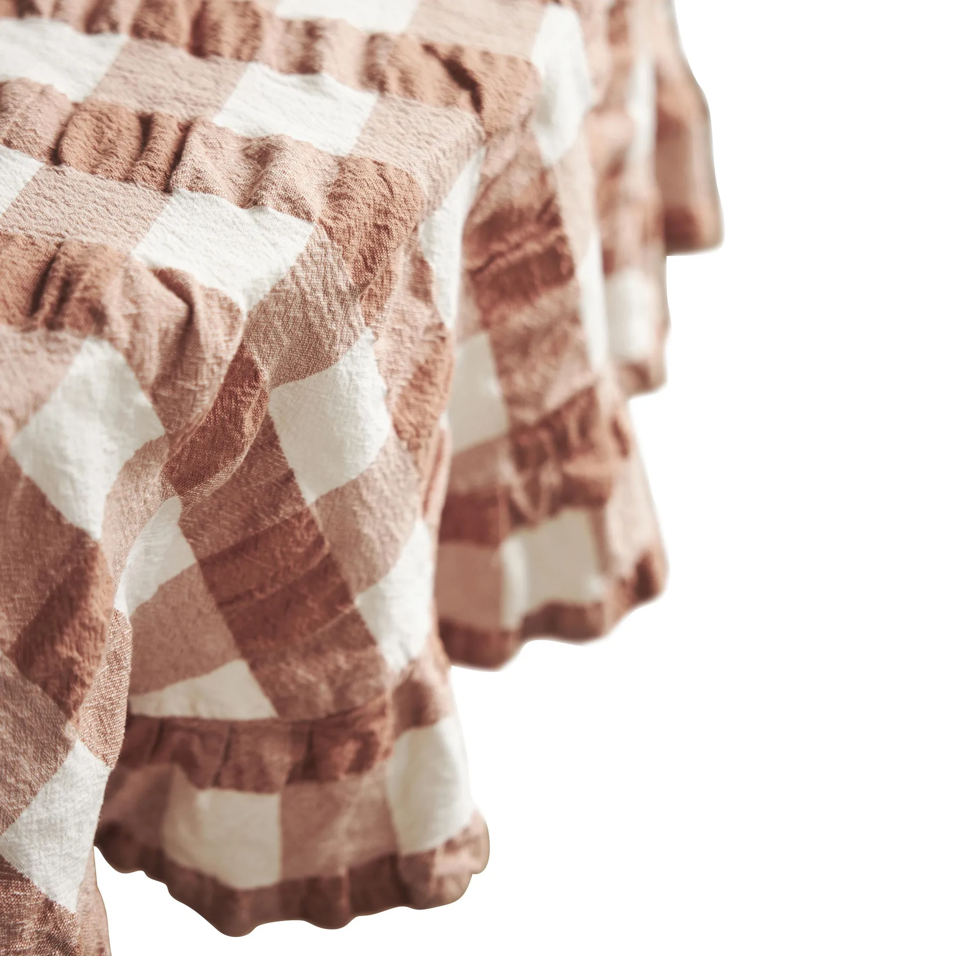 Kullavik 桌布 Ø170 cm, 锈红色-白色 Boel & Jan