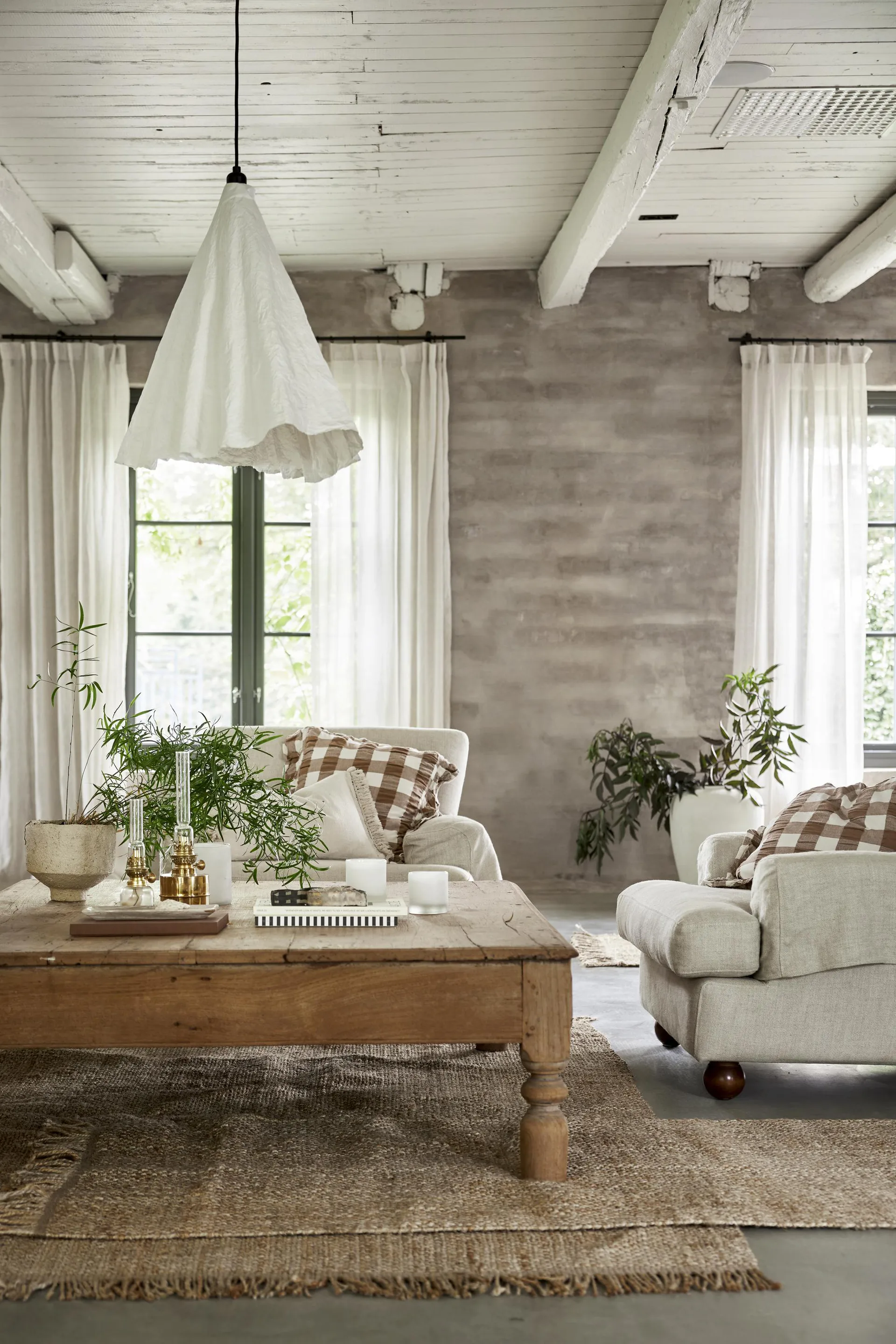 Kullavik 靠枕套 45x45 cm, 褐色-白色 Boel & Jan