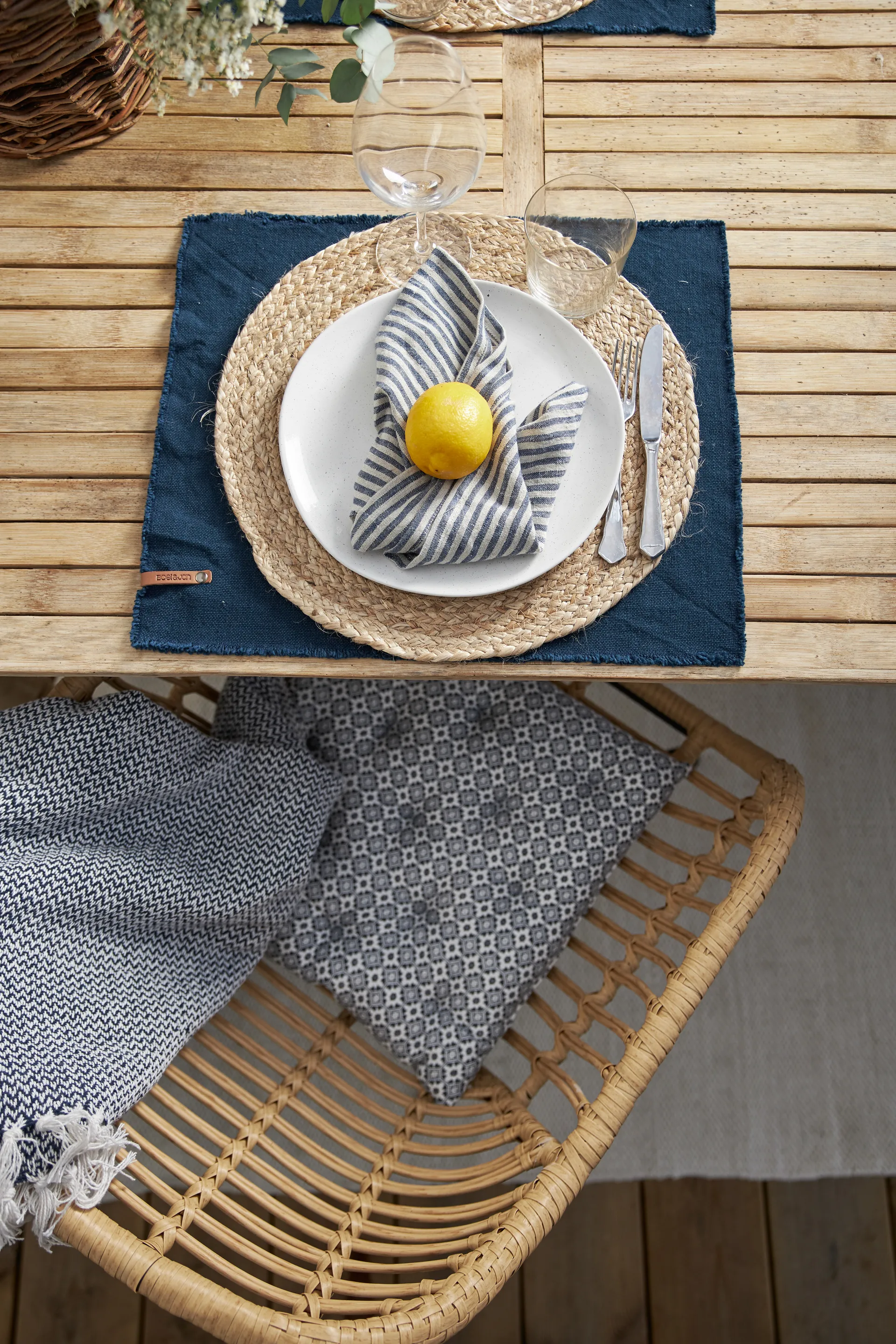 Merida place mat Ø38 cm, Nature Boel & Jan