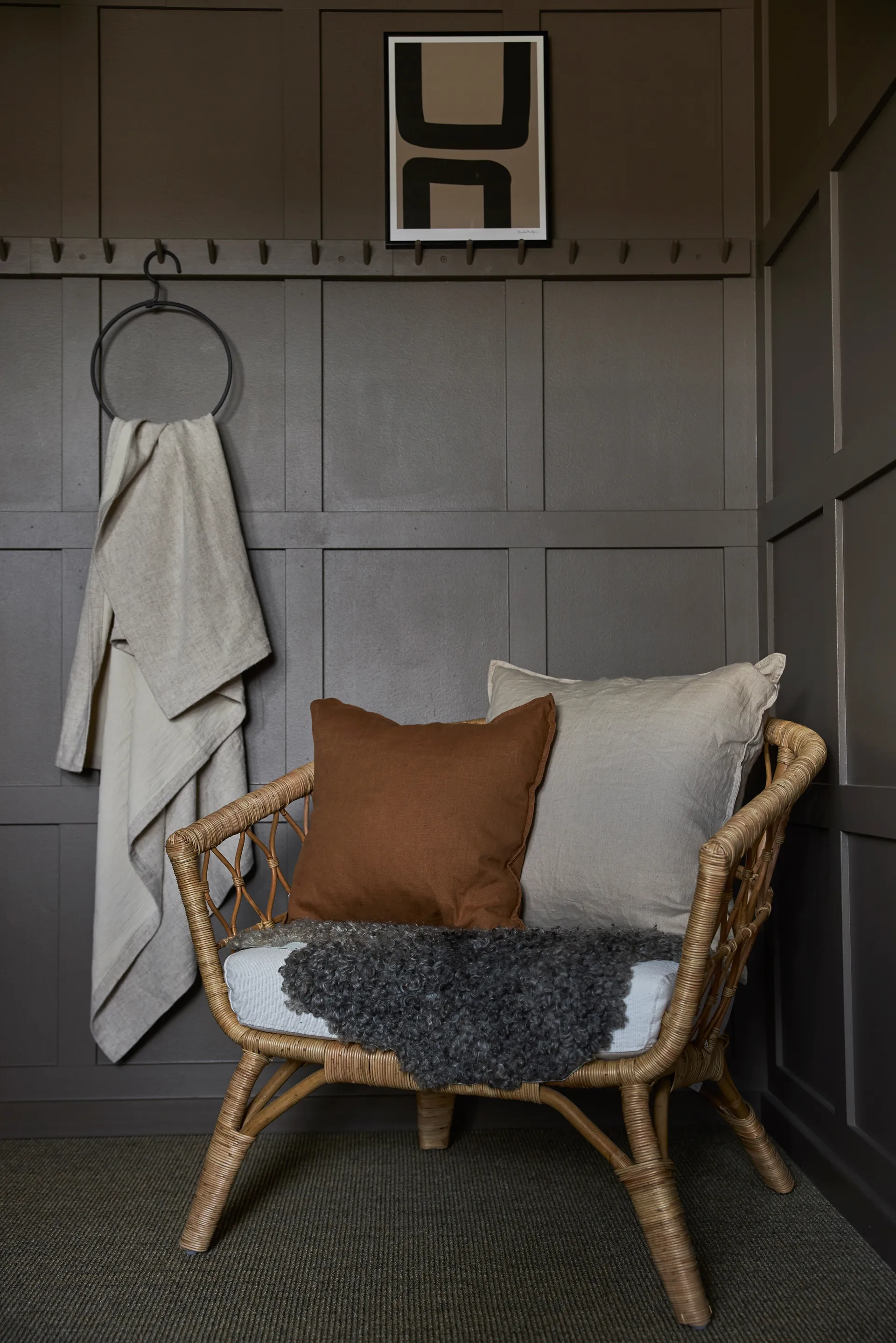 Sabina 靠枕套 45x45 cm, 浅棕色 Boel & Jan