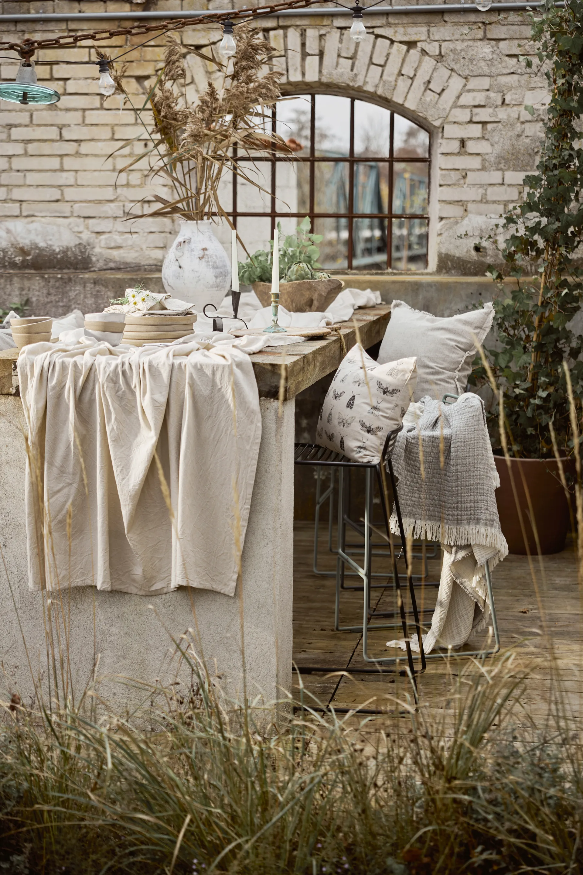 Samos 毯子 120x150 cm, Grey Boel & Jan