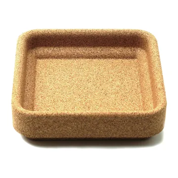 软木四孔烛盘 16x16cm - 棕色 - Born In Sweden