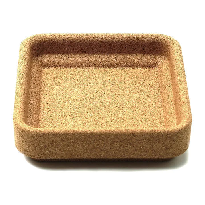 软木四孔烛盘 16x16cm - 棕色 - Born In Sweden