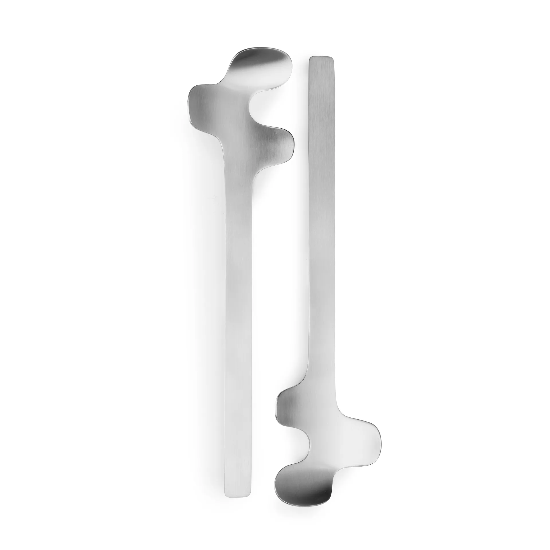 Leaf 沙拉用餐具, Brushed Steel Born In Sweden