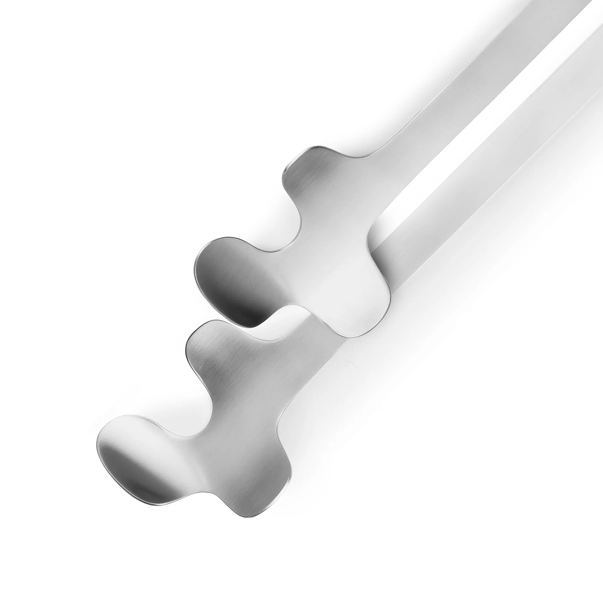 Leaf 沙拉用餐具, Brushed Steel Born In Sweden