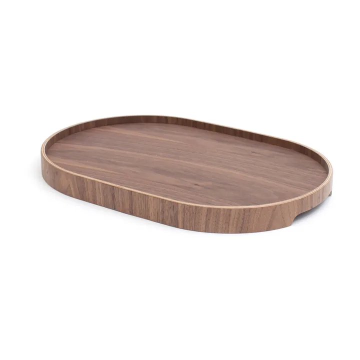 Bosign 弧形餐用托盘 中号 26x39cm - 胡桃木色 - Bosign