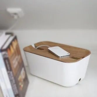 Cable organiser M, wooden print Bosign