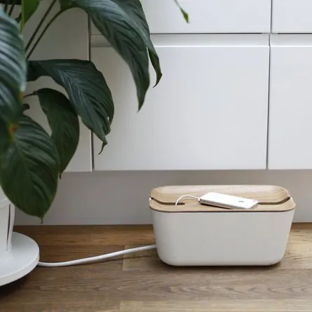 Cable organiser M, wooden print Bosign