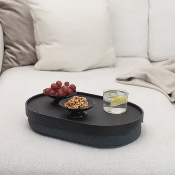 CurveLine™ anti-slip knee 托盘 39x26 cm - 黑色 willow-灰色 - Bosign